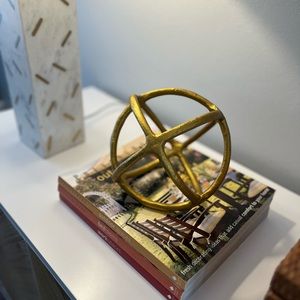 West Elm‎ - Sculpture Sphere, Gold, Small